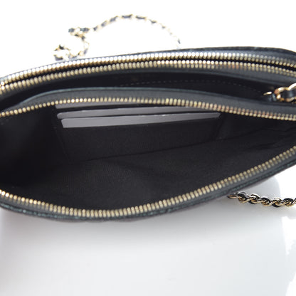 Chanel Iridescent Caviar Quilted Clutch With Chain Black 7 of 13