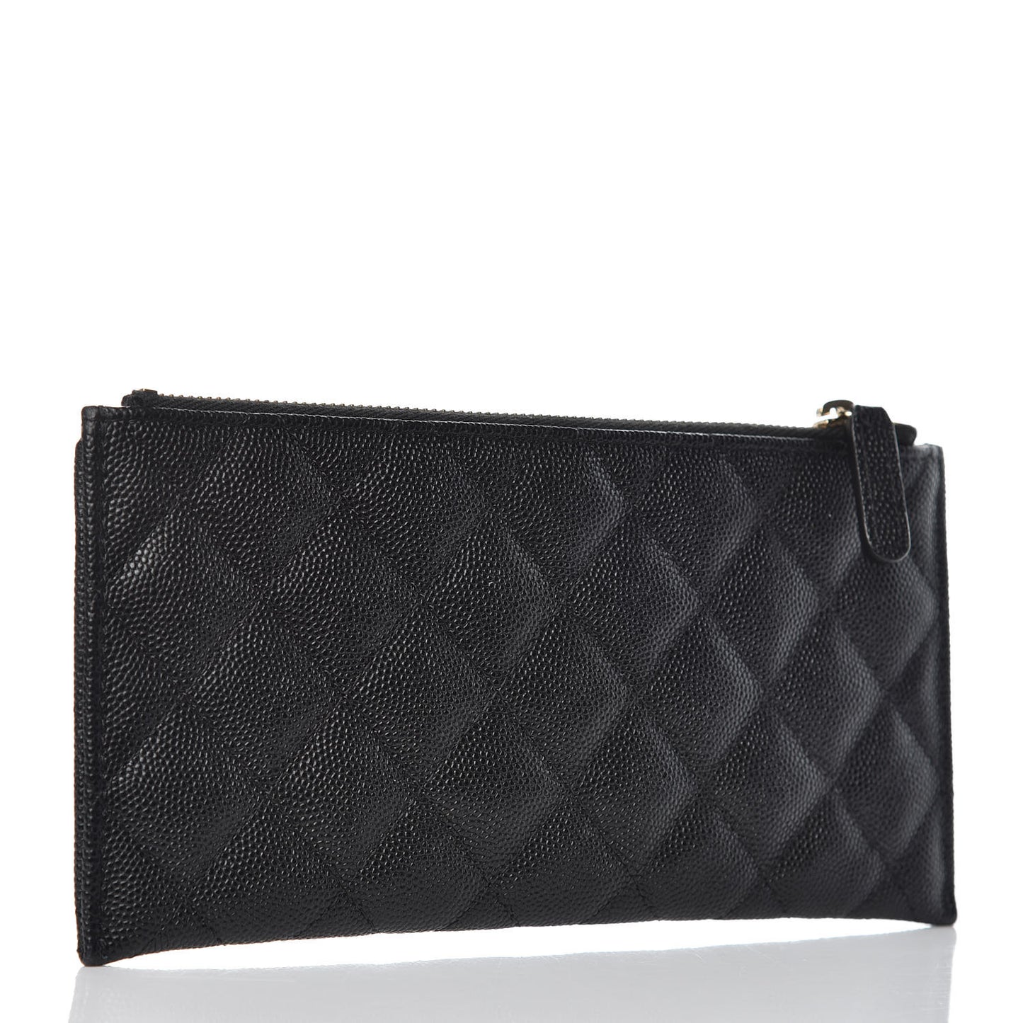 Caviar Quilted Classic Zip Pouch Black