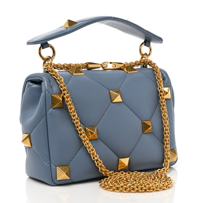 Valentino Garavani Nappa Medium Roman Stud Shoulder Bag Niagara 3 of 8