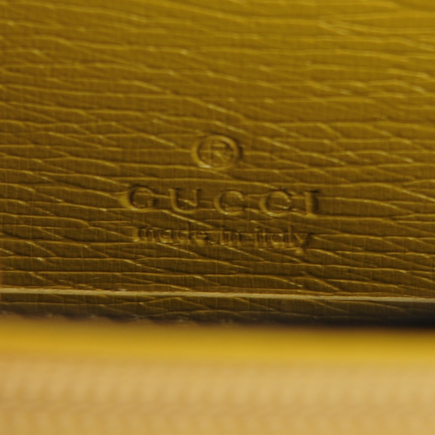 Calfskin Heartbeat Print Zip Around Wallet Yellow