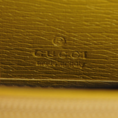 Gucci Calfskin Heartbeat Print Zip Around Wallet Yellow 6 of 7