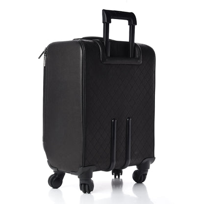 Chanel Caviar Stitched Trolley Rolling Luggage Black 3 of 15