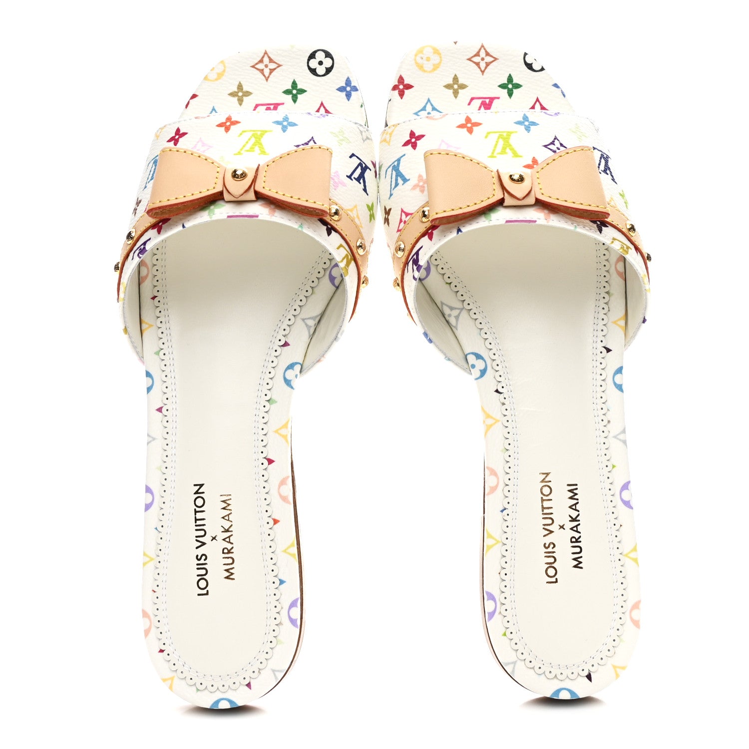 Louis Vuitton LV X TM Monogram Multicolor 6AM Flat Mule Sandals 36 White Multicolor 2 of 10