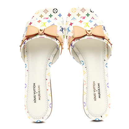 Louis Vuitton LV X TM Monogram Multicolor 6AM Flat Mule Sandals 36 White Multicolor 2 of 10