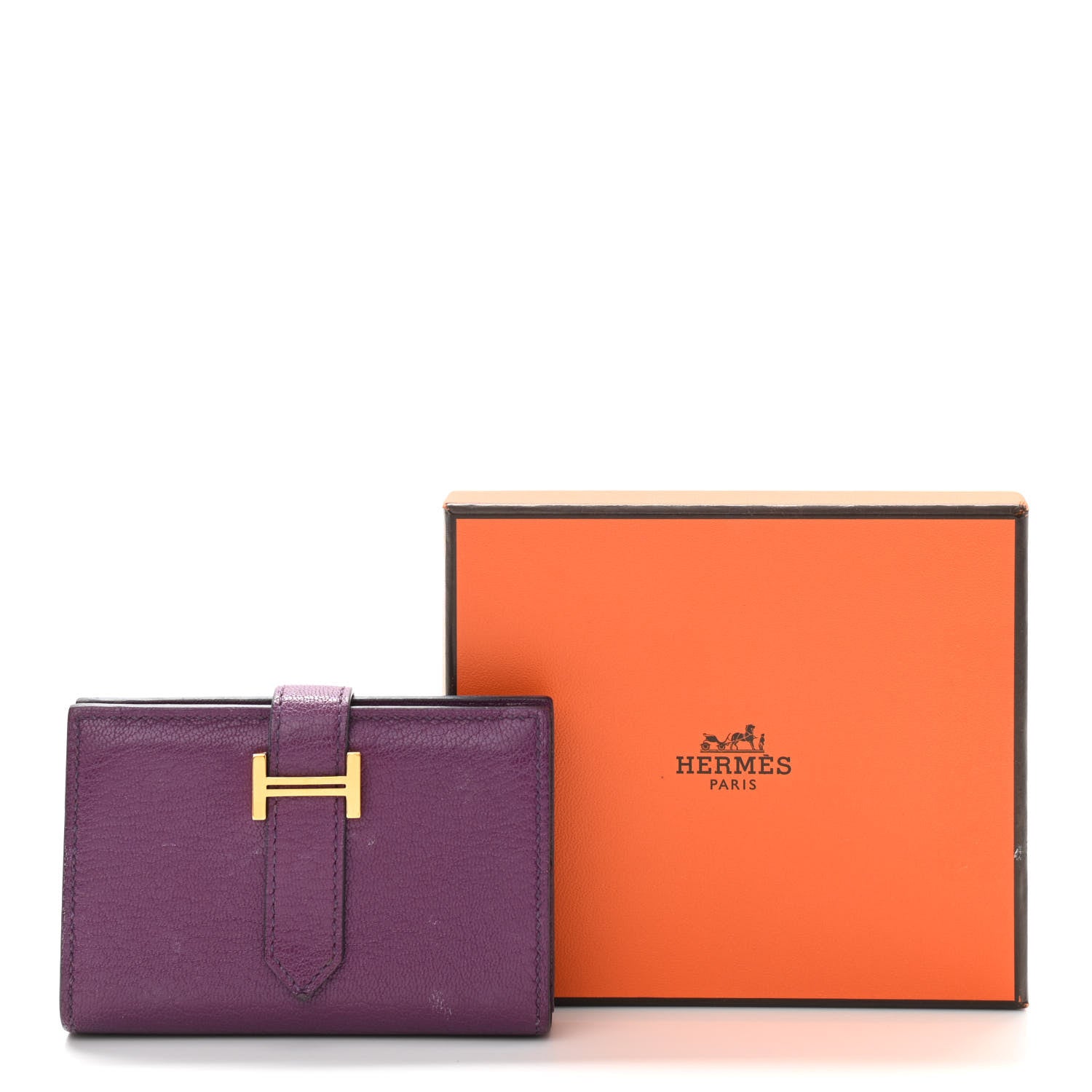 Hermes Chevre Mysore Mini Bearn Wallet Anemone 8 of 8