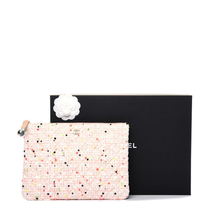 Chanel Tweed Candy Cotton Quilted Medium Cosmetic Pouch Multicolor 12 of 12
