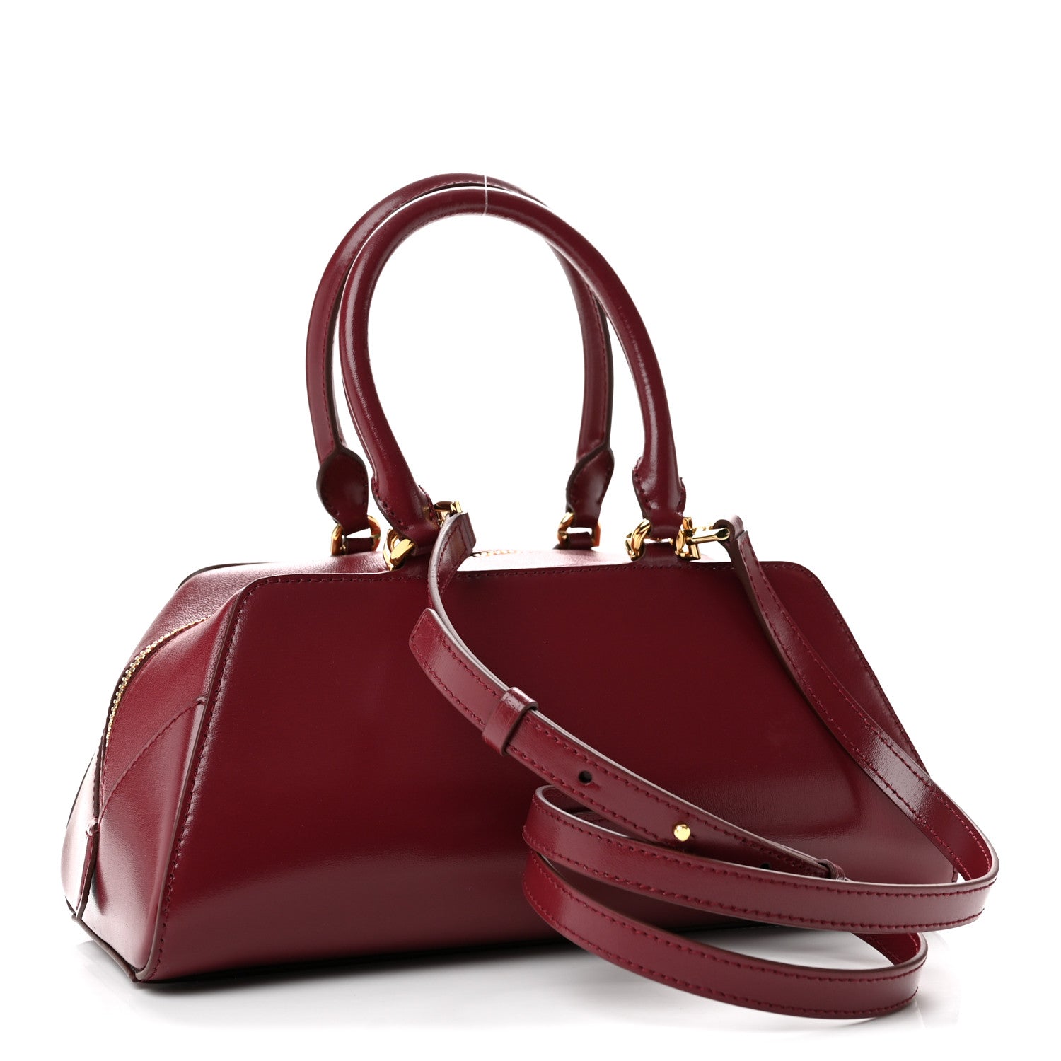 Givenchy Box Calfskin East West Small Antigona  Burgundy 3 of 9