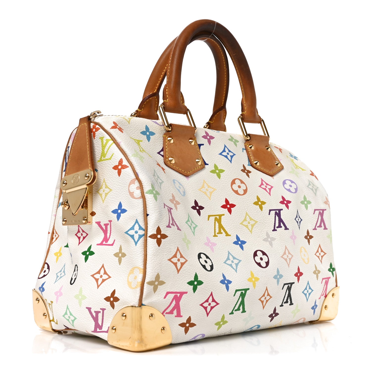 Louis Vuitton Monogram Multicolor Speedy 30 White 3 of 9