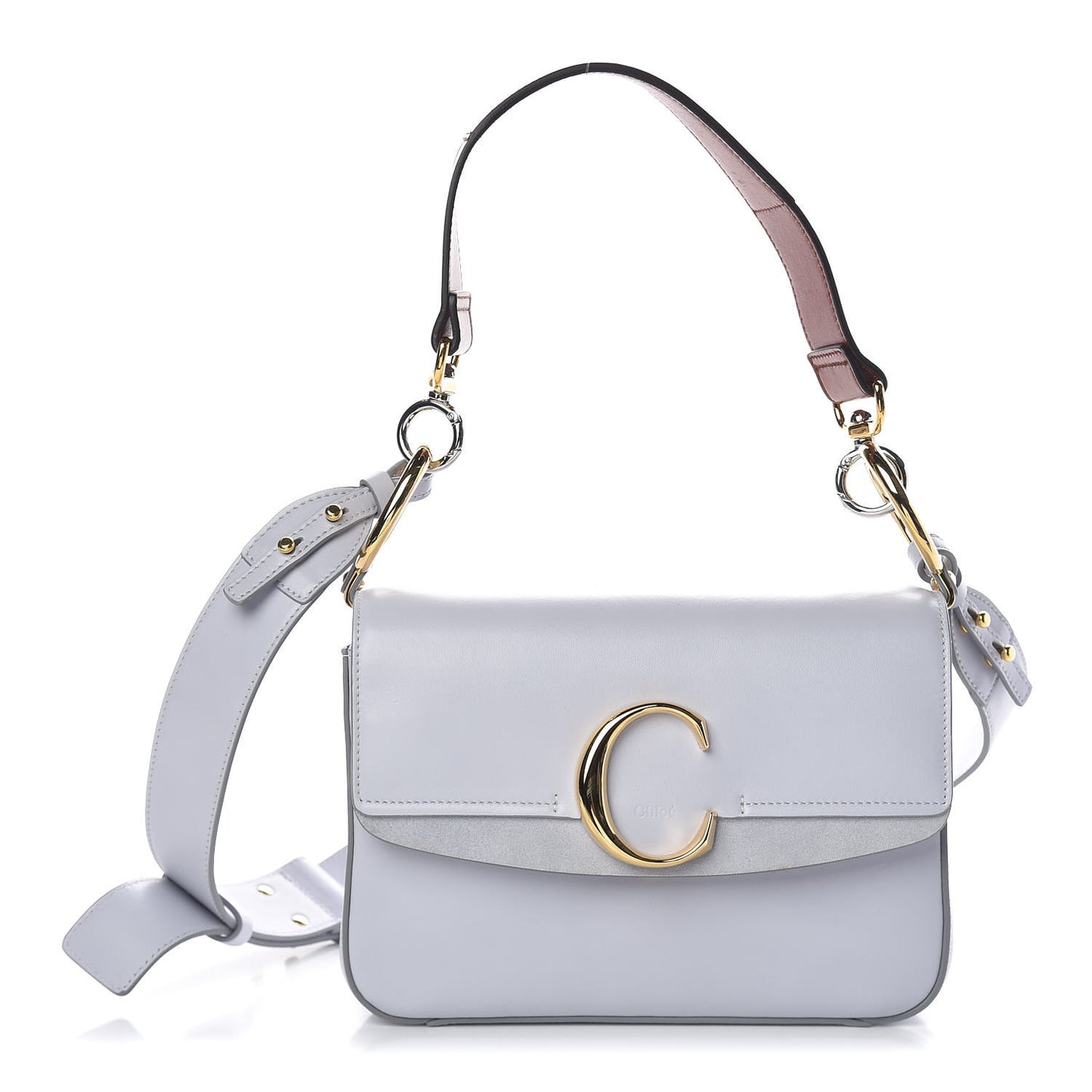 Calfskin Small C Double Carry Light Cloud