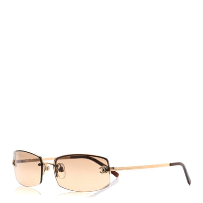 Chanel Crystal CC Logo Sunglasses 4093-B Gold 1 of 7