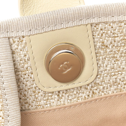 Chanel Lurex Boucle Medium Deauville Tote White 10 of 11