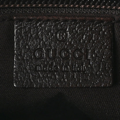 Gucci Monogram Web Medium Half Moon Hobo Dark Brown 6 of 10