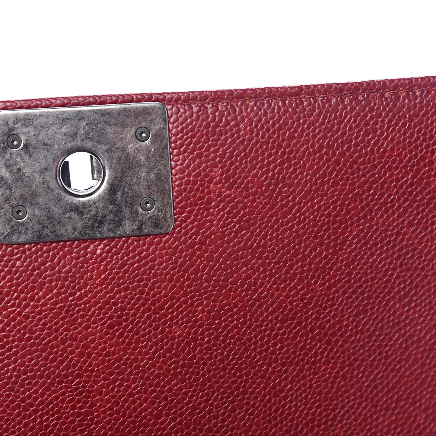 Caviar Quilted Medium Boy Flap Red