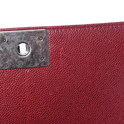 Chanel Caviar Quilted Medium Boy Flap Red 16 of 18