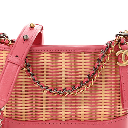 Chanel Rattan Calfskin Small Gabrielle Hobo Beige Pink 8 of 10