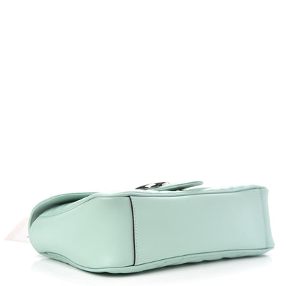 Gucci Calfskin Matelasse Small GG Marmont Shoulder Bag Water Green 5 of 12