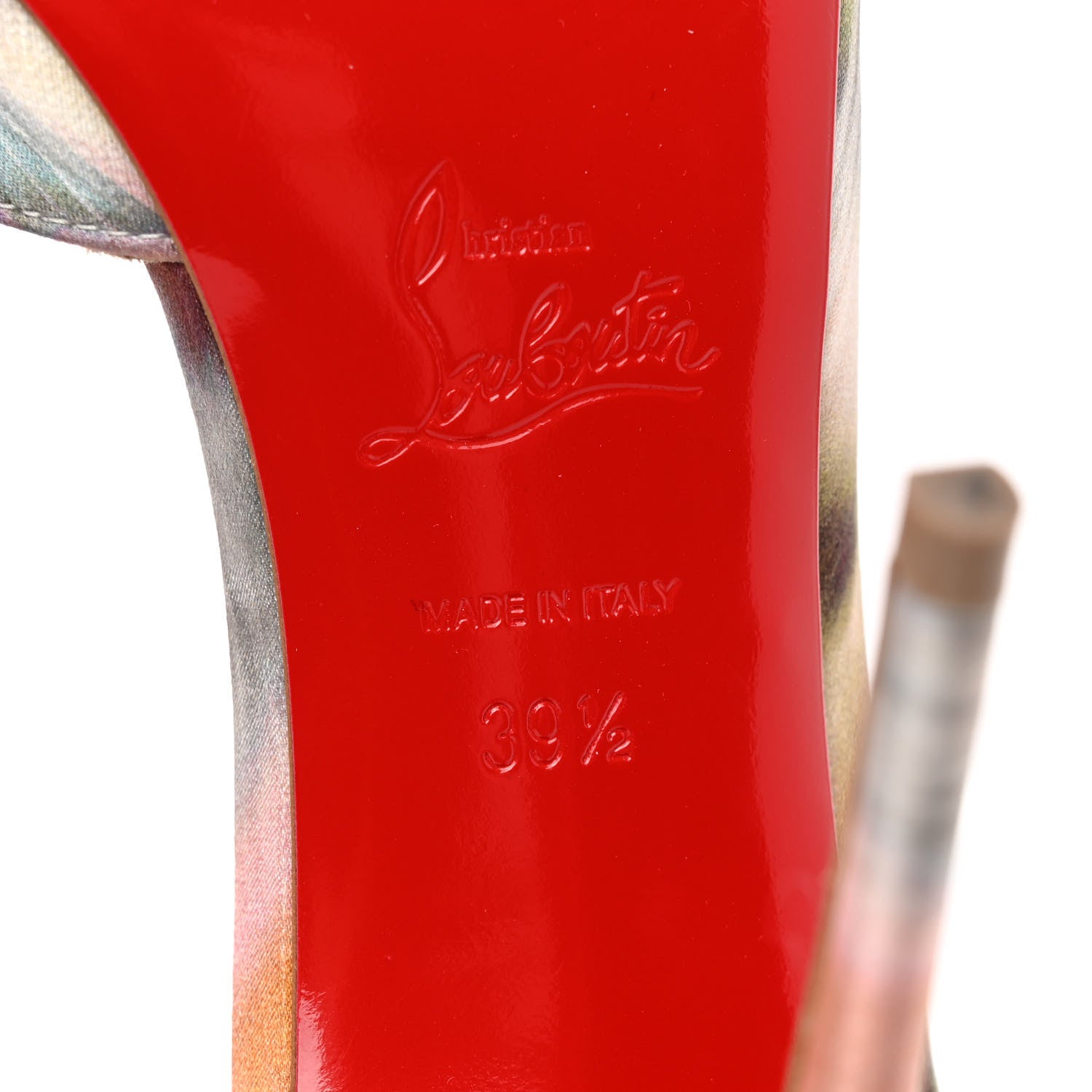 Christian Louboutin Satin Impressioniste Iriza 100 Pumps 39.5 Multicolor 6 of 19
