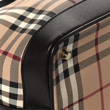 Burberry Haymarket Check Medium Golderton Tote Chocolate 10 of 11