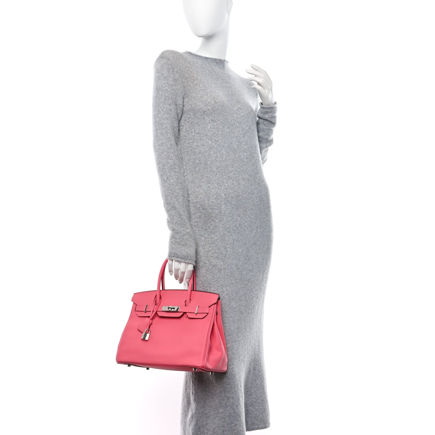 Hermes Epsom Birkin 30 Rose Azalee 2 of 12