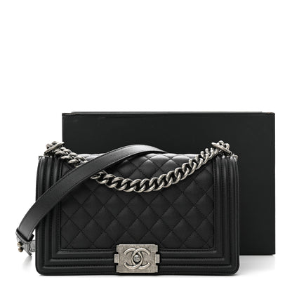 Chanel Caviar Quilted Medium Boy Flap Black 11 of 11