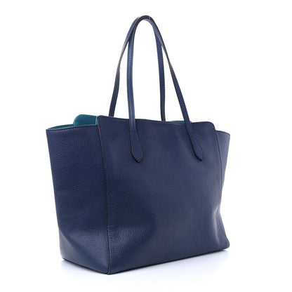 Gucci Dollar Calfskin Medium Swing Tote Marine Deep Cobalt 3 of 10