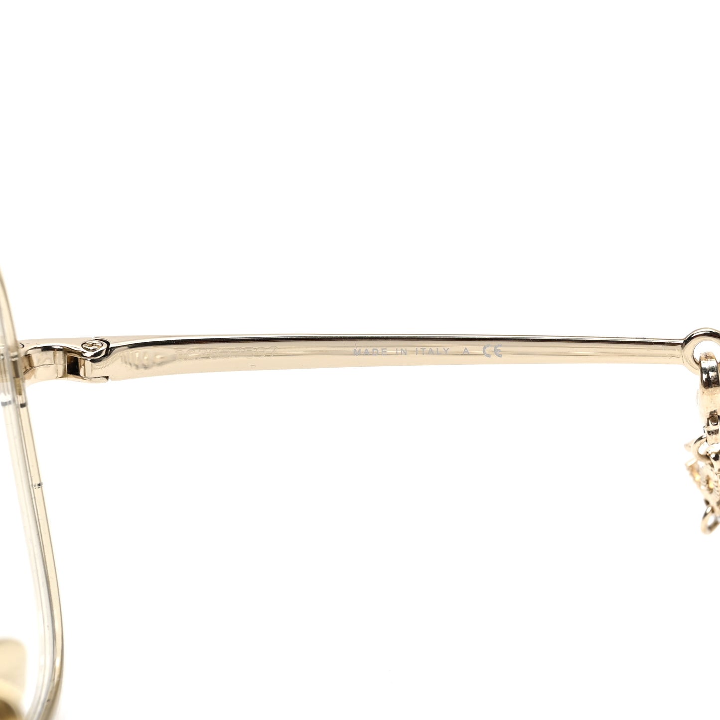 Square Removable Pearl Chain Eyeglasses 2195 Silver