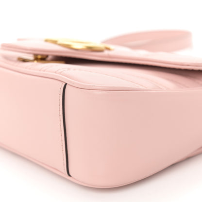 Gucci Calfskin Matelasse Small GG Marmont Shoulder Bag Perfect Pink 10 of 10