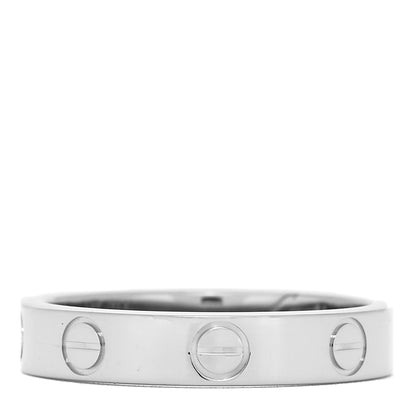 Cartier 18K White Gold 3.5mm LOVE Wedding Band Ring 51 5.75 1 of 4