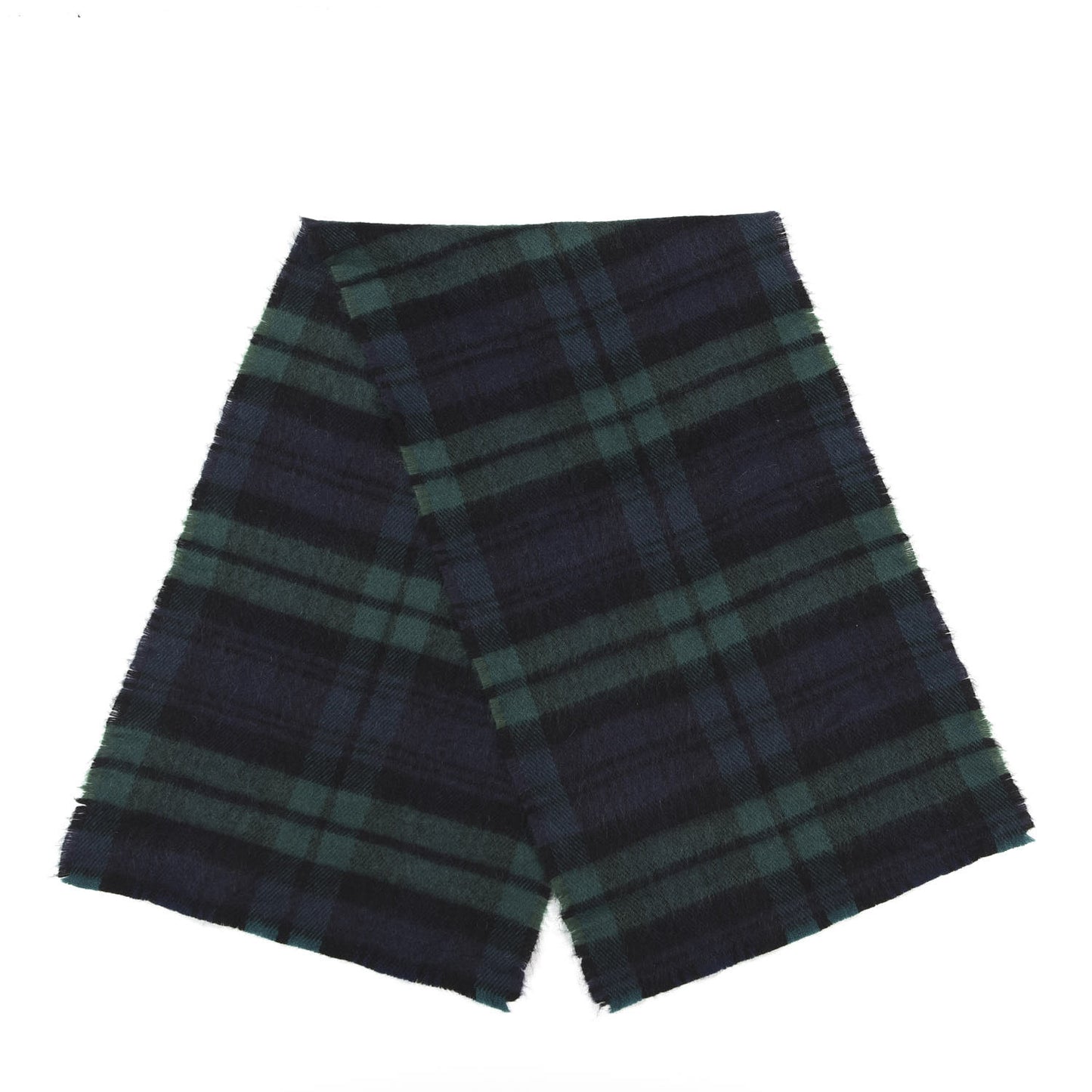 Cashmere Check Scarf Navy