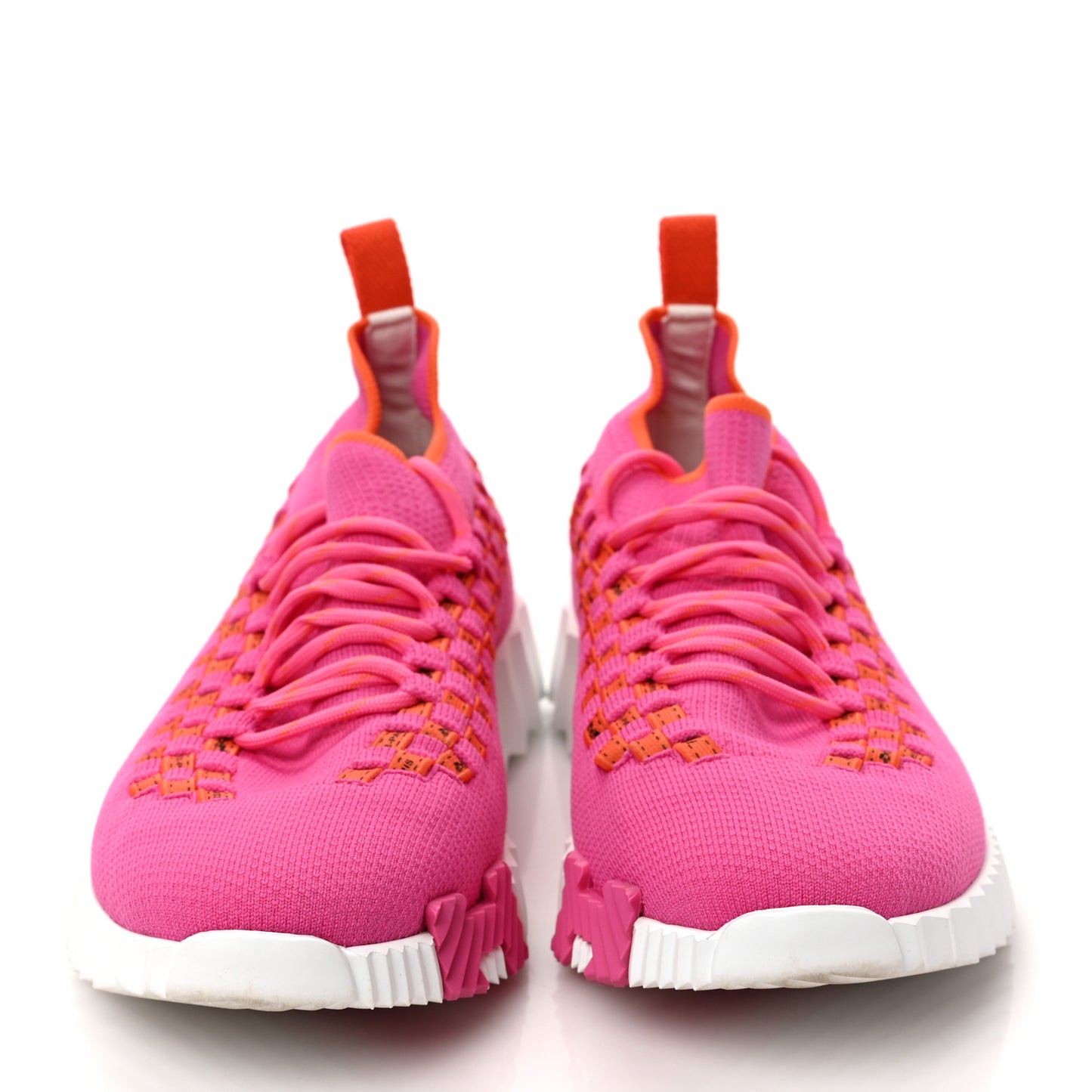Knit Womens Flex Bolduc Sneakers 37 Rose Framboise Orange