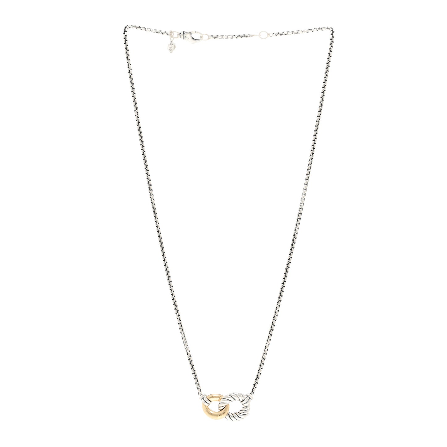 Sterling Silver 18K Yellow Gold Belmont Pendant Necklace