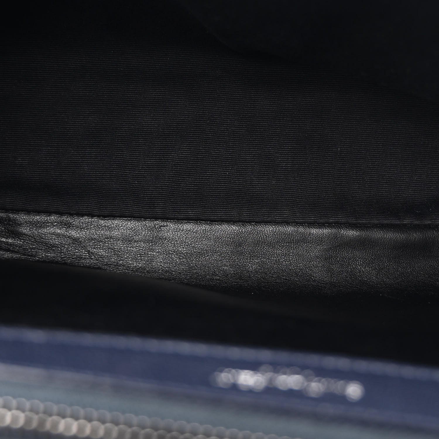 Saint Laurent Sheepskin Matelasse Chevron Monogram Large College Satchel Deep Marine 5 of 12