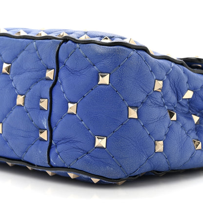 Valentino Garavani Nappa Medium Rockstud Spike Shoulder Bag Acid Blue 8 of 15