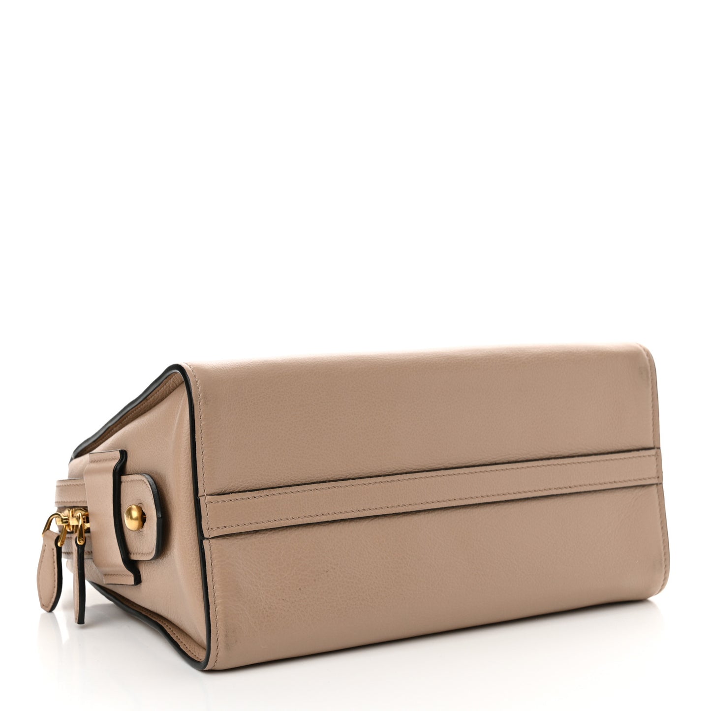 Saffiano Soft Calfskin Double Handle Satchel Cammeo