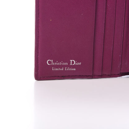 Christian Dior Calfskin Samourai 1947 Armour Woven Wallet Fuchsia 5 of 11