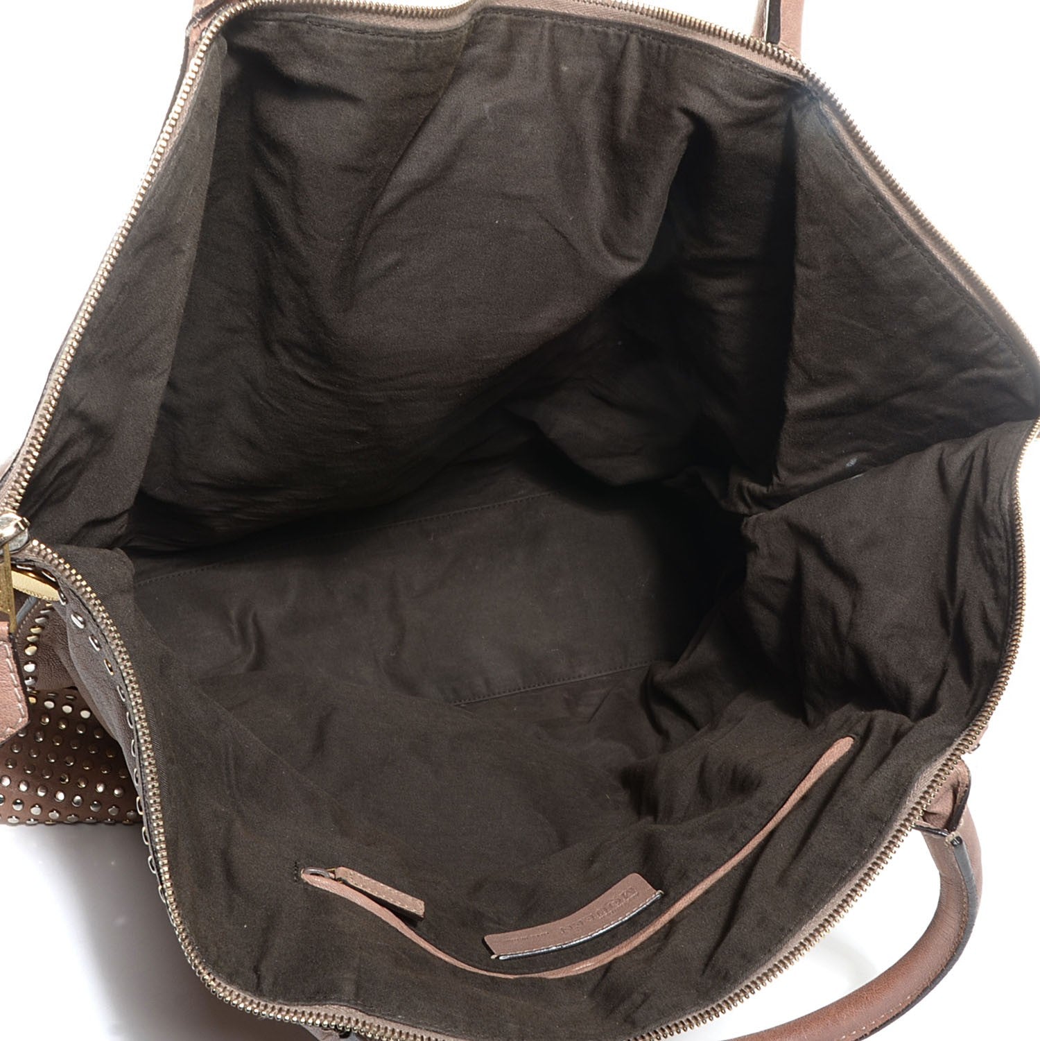 Alexander McQueen Leather Studded Large De Manta Tote Turtle Dove 5 of 8
