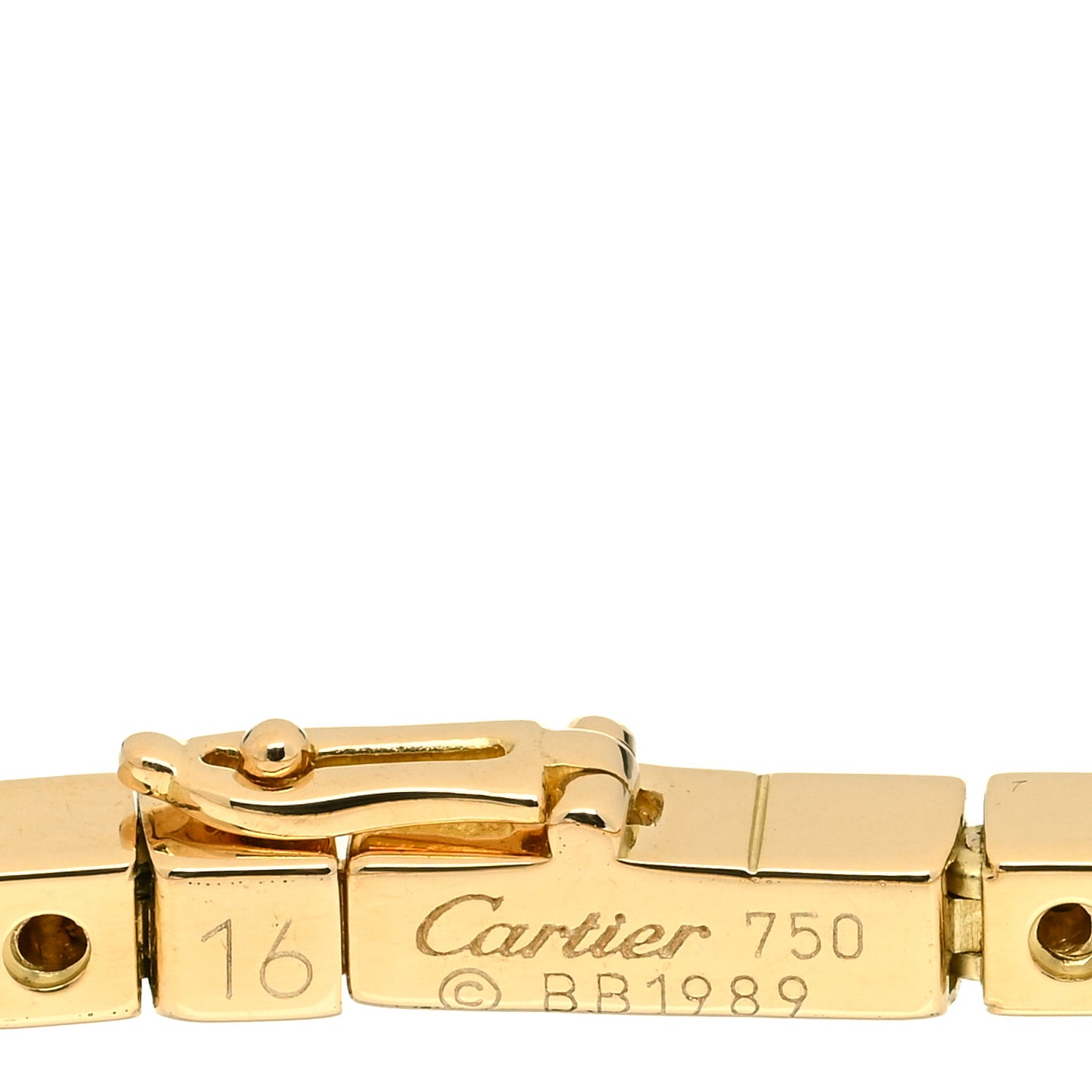 18K Yellow Gold Lanieres Bracelet 16