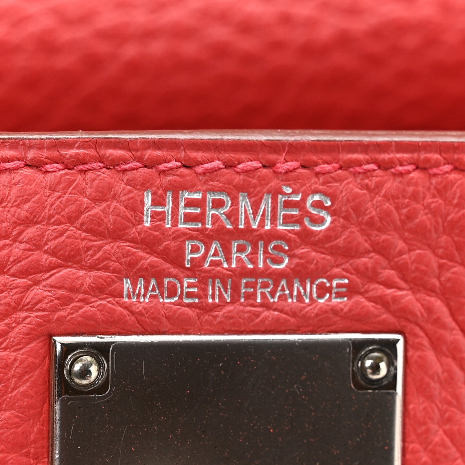 Hermes Taurillon Clemence Shoulder Kelly 42 Bougainvillea 6 of 10