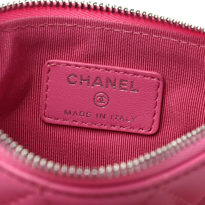 Chanel Lambskin Quilted Small Cosmetic Case Pink 6 of 8