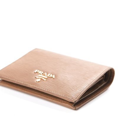 Prada Vitello Move Bi-Fold Wallet Caramel 6 of 7