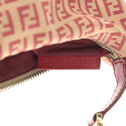 Fendi Zucchino Vitello Hobo Beige Rosso 7 of 11