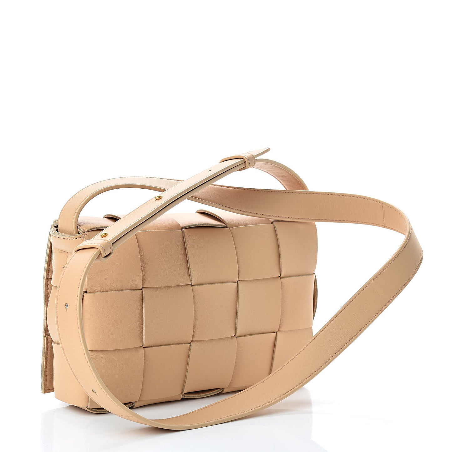 Nappa Maxi Intreccio Cassette Bag Nude