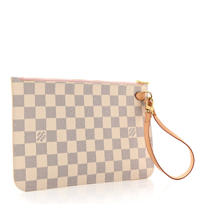 Louis Vuitton Damier Azur Neverfull MM GM Pochette Rose Ballerine 3 of 7