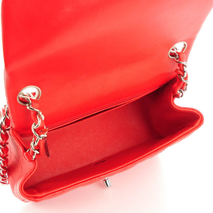 Chanel Lambskin Quilted Mini Square Flap Red 5 of 8