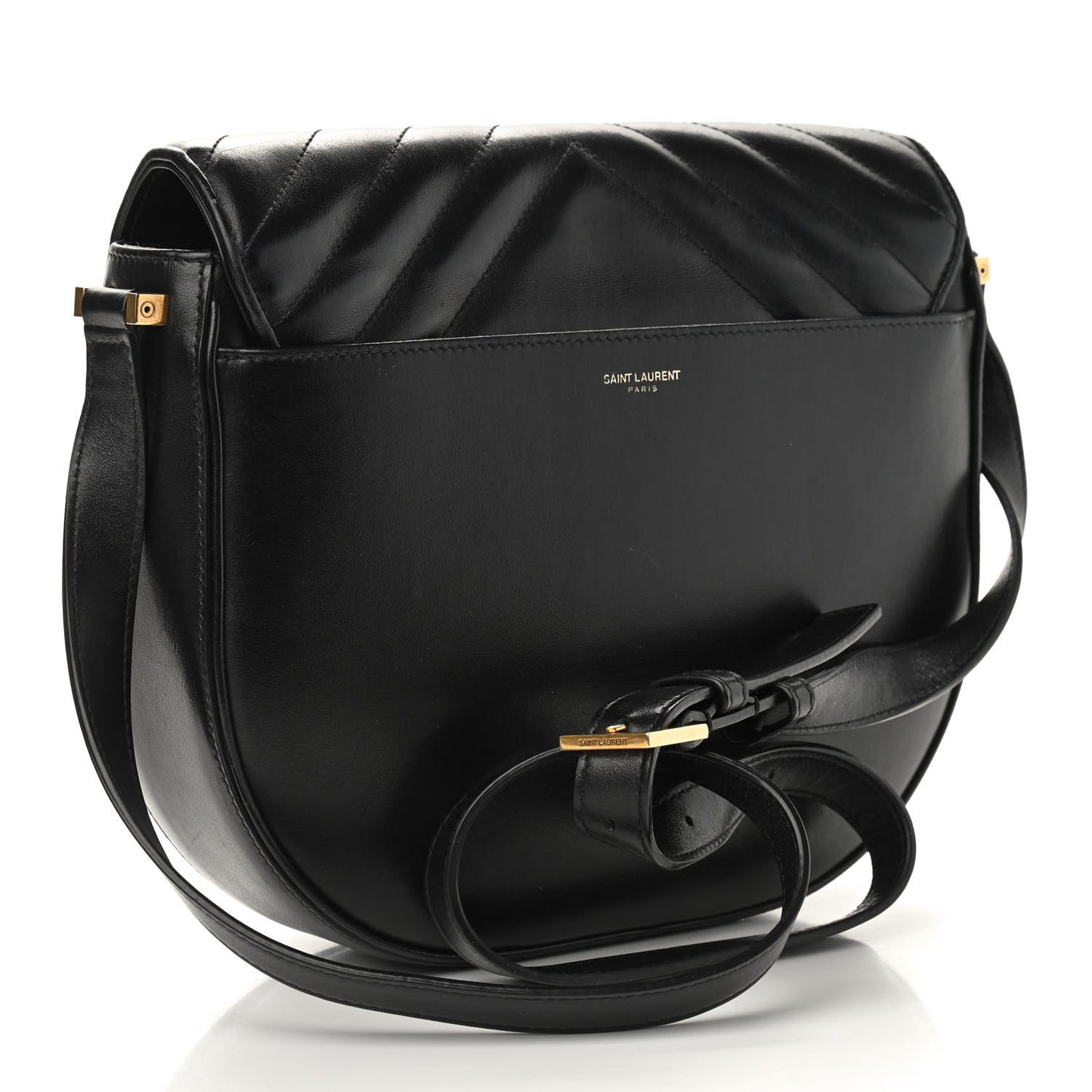 Calfskin Quilted Y Joan Satchel Black