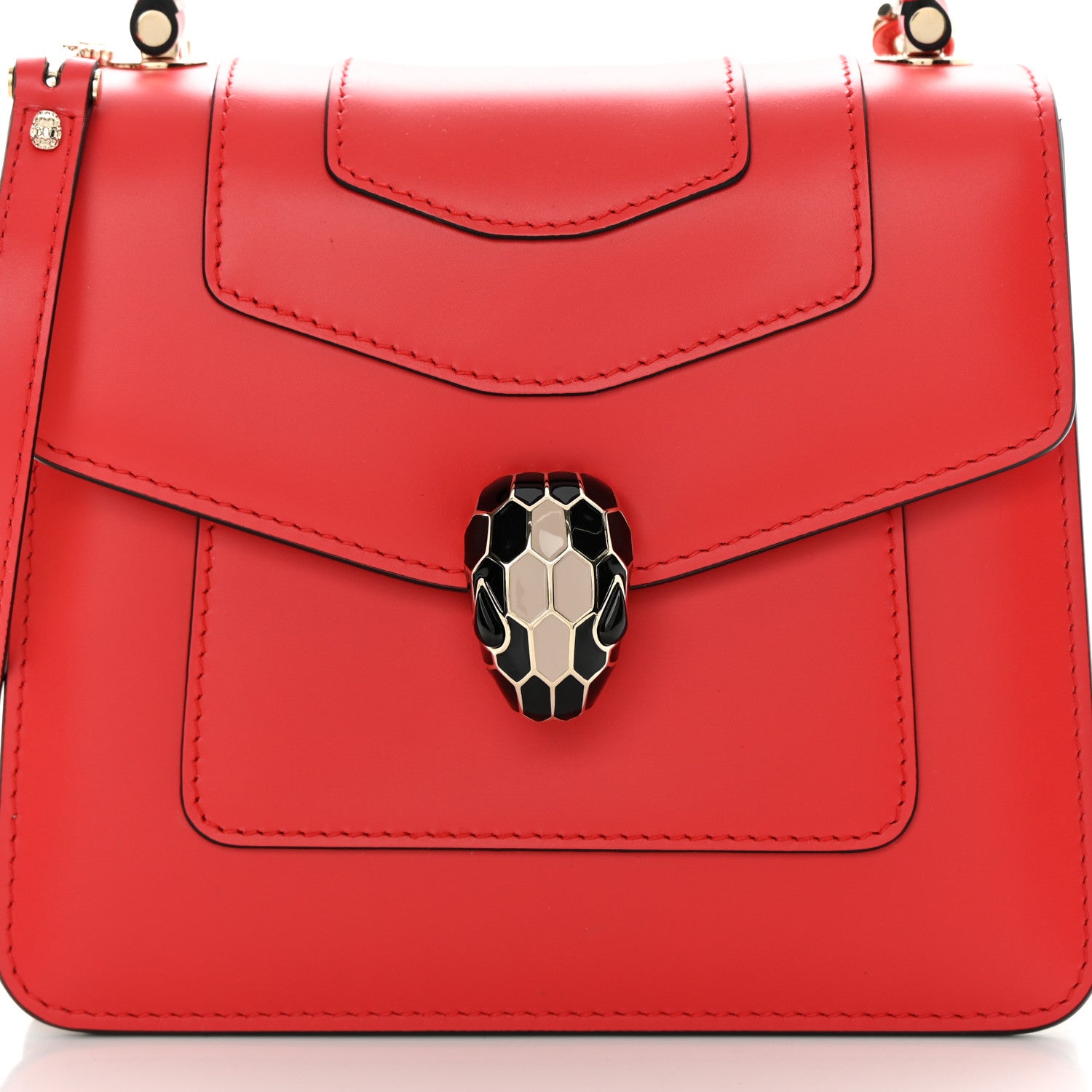 Bulgari Calfskin Serpenti Forever Top Handle Red Milky Opal 7 of 10
