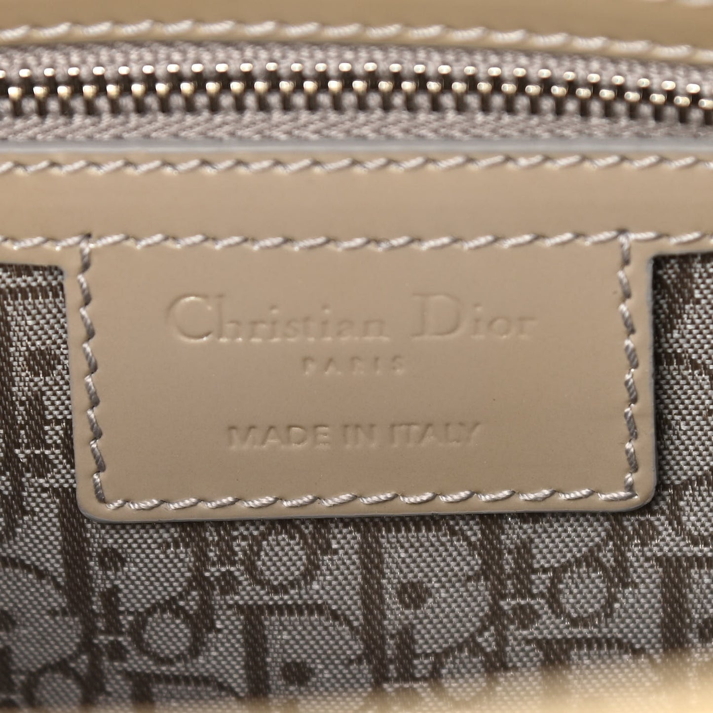 Patent Cannage Large Lady Dior Beige