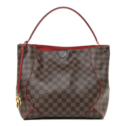 Louis Vuitton Damier Ebene Caissa Hobo Cherry 1 of 10