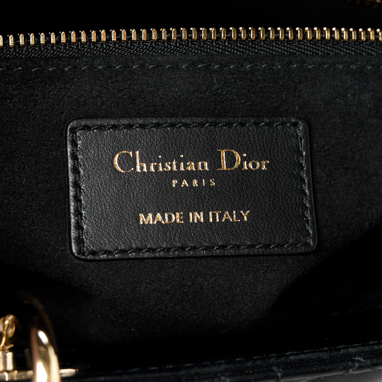 Christian Dior Lambskin Cannage Medium Lady Dior Black 6 of 10
