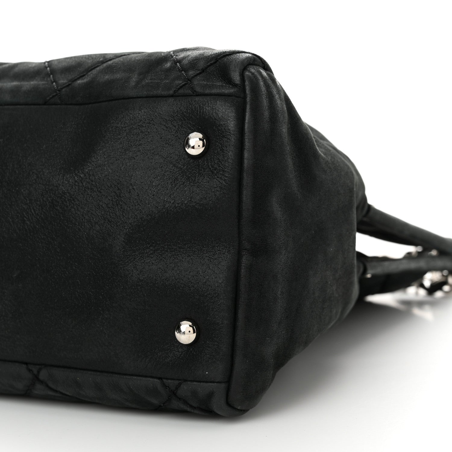 Chanel Iridescent Calfskin Quilted Small Sea Hit Tote Black 10 of 12